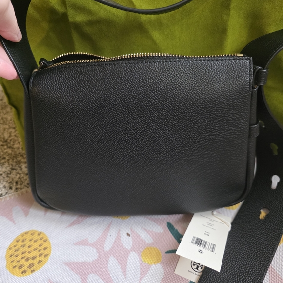 Tory Burch Romy Small Shoulder Bag Black Leather NWT - Picture 3 of 14